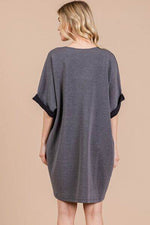 Ces Femme V-Neck Half Sleeve Dress for a perfect OOTD – dress to impress outfits from Amexza