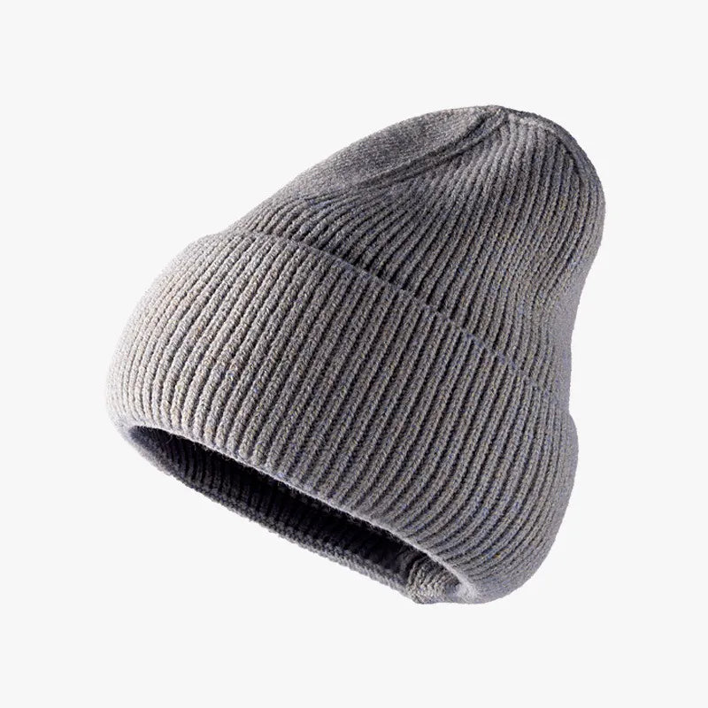 Thermal Solid Knit Hat Dark Gray One Size for a perfect OOTD – dress to impress outfits from Amexza