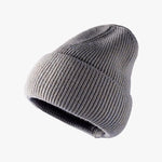 Thermal Solid Knit Hat Dark Gray One Size for a perfect OOTD – dress to impress outfits from Amexza