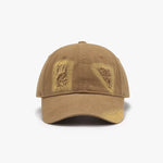 Distressed Cotton Baseball Cap Camel One Size for a perfect OOTD – dress to impress outfits from Amexza