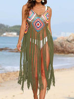 Fringe Spaghetti Strap Cover-Up for a perfect OOTD – dress to impress outfits from Amexza
