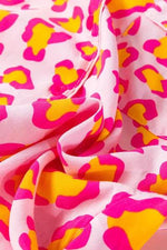 Leopard Collared Neck Long Sleeve Top and Shorts Lounge Set for a perfect OOTD – dress to impress outfits from Amexza