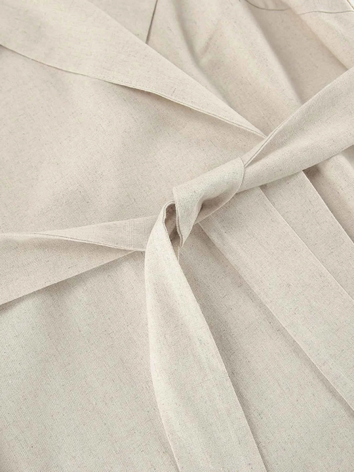 Tie Waist Cap Sleeve Maxi Dress