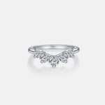 Inlaid Moissanite 925 Sterling Silver Ring Silver for a perfect OOTD – dress to impress outfits from Amexza