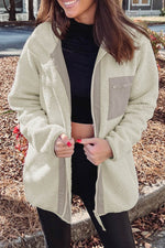 Chest Pocket Zip Up Fleece Jacket - Amexza