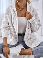 Zip-Up Hooded Sweater - Amexza