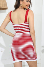 Striped Straight Neck Bodycon Dress for a perfect OOTD – dress to impress outfits from Amexza