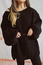 Boat Neck Dropped Shoulder Mini Sweater Dress for a perfect OOTD – dress to impress outfits from Amexza