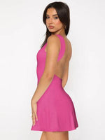 Backless Wide Strap Mini Dress for a perfect OOTD – dress to impress outfits from Amexza