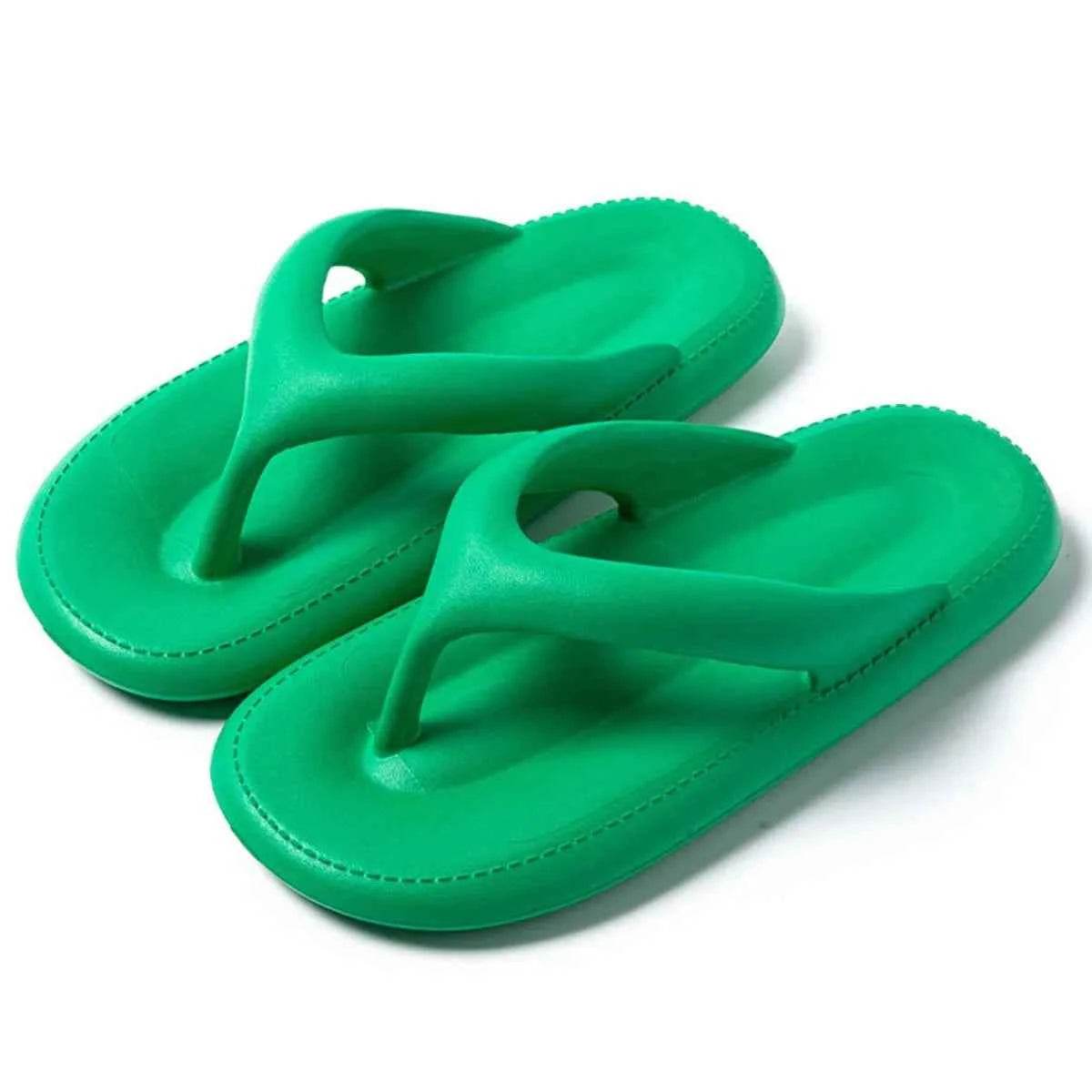 Toe Post Platform Slippers Green for a perfect OOTD – dress to impress outfits from Amexza