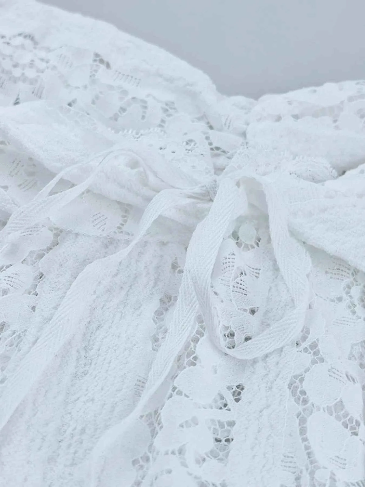 Lace Off-Shoulder Flounce Sleeve Maxi Dress