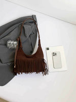 Fringe Knotted Strap Shoulder Bag for a perfect OOTD – dress to impress outfits from Amexza