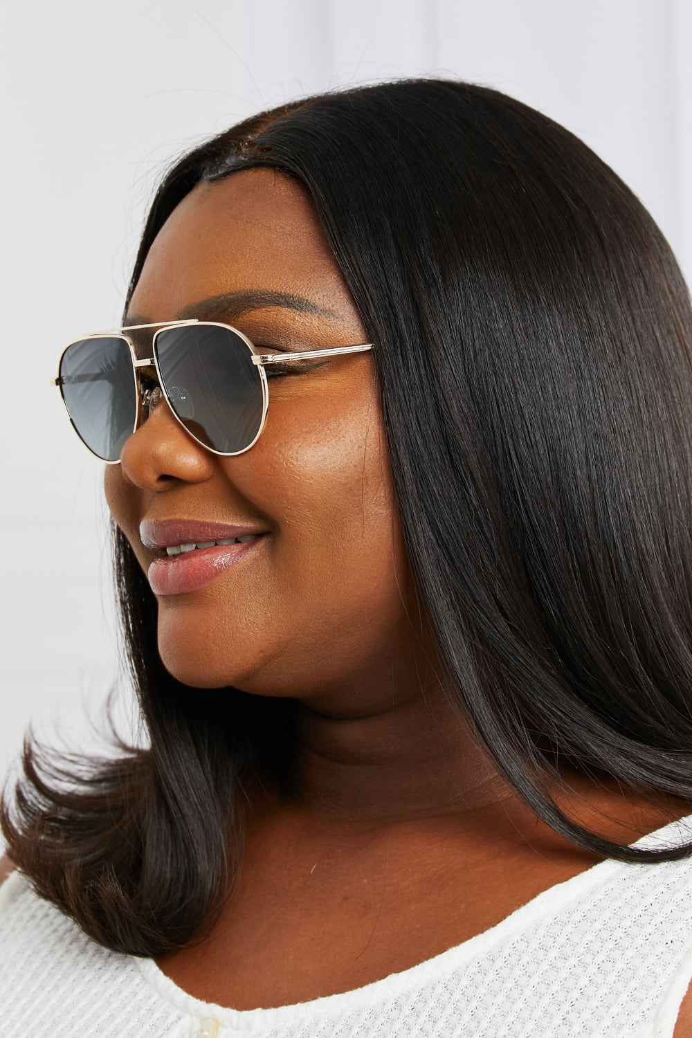 TAC Polarization Lens Aviator Sunglasses for a perfect OOTD – dress to impress outfits from Amexza