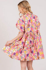 SAGE + FIG Floral Short Sleeve Babydoll Dress with Pockets for a perfect OOTD – dress to impress outfits from Amexza