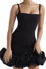 Ruched Square Neck Sleeve Mini Dress for a perfect OOTD – dress to impress outfits from Amexza