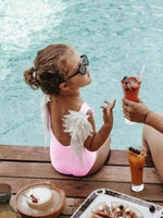 Backless Wide Strap Parent-Child Swimwear Kid-Pink for a perfect OOTD – dress to impress outfits from Amexza