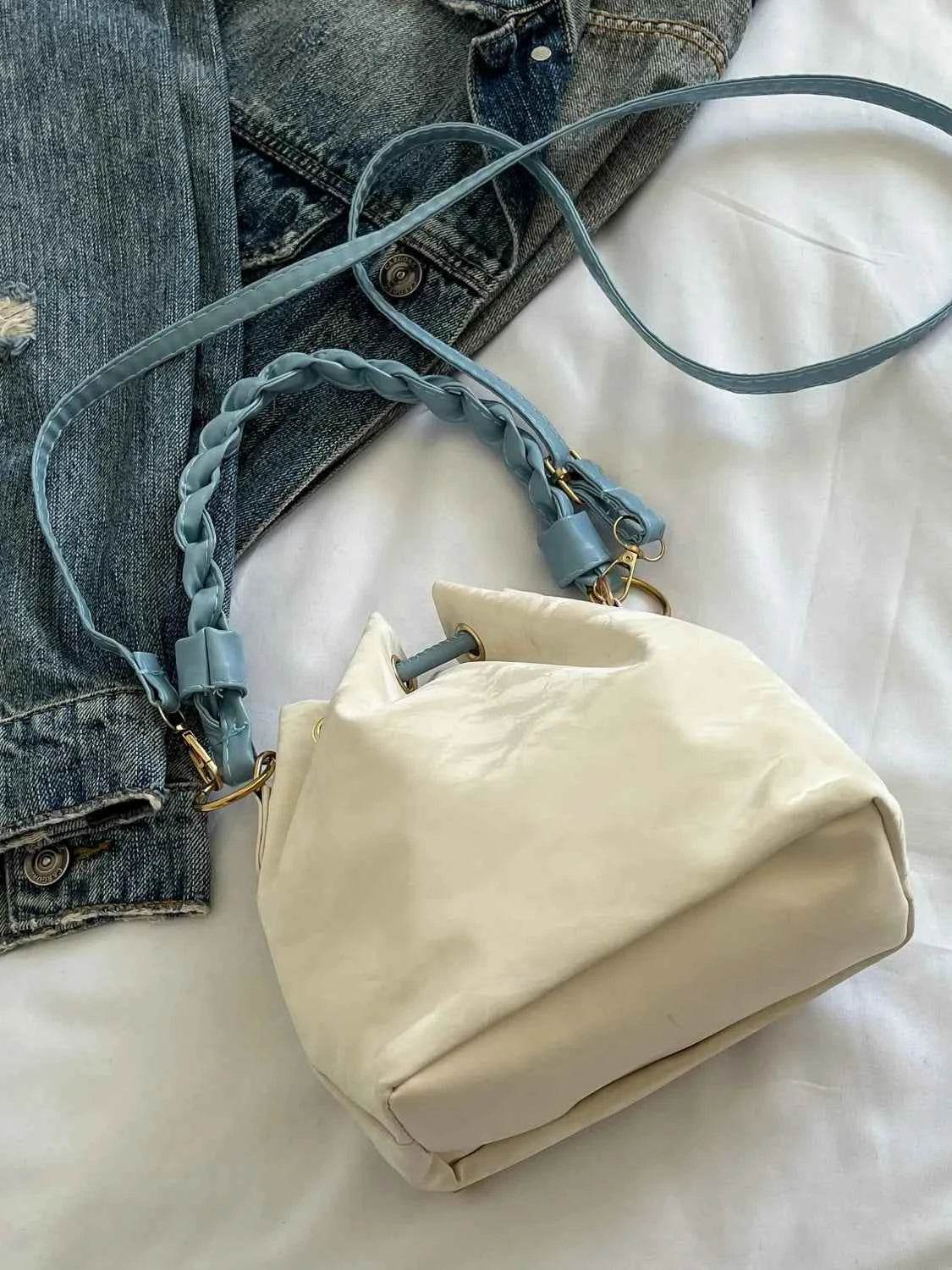 Drawstring PU Leather Bucket Bag for a perfect OOTD – dress to impress outfits from Amexza