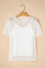 V-Neck Cami and Round Neck Short Sleeve Cover Up Set for a perfect OOTD – dress to impress outfits from Amexza