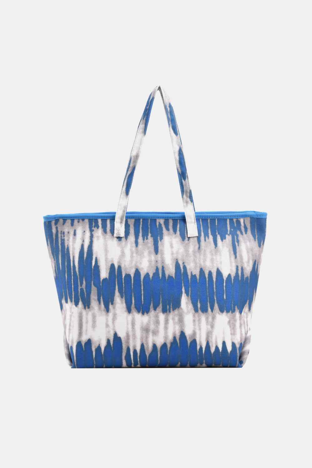 Printed PU Leather Tote Bag Blue One Size for a perfect OOTD – dress to impress outfits from Amexza