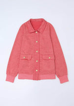 Snap Down Flap Pocket Long Sleeve Shacket - Amexza