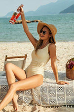 Ruched Wide Strap One-Piece Swimwear for a perfect OOTD – dress to impress outfits from Amexza