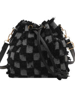 Drawstring Raw Edge Bucket Bag for a perfect OOTD – dress to impress outfits from Amexza