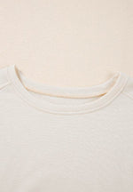 Pearl Detail Round Neck Half Sleeve Blouse for a perfect OOTD – dress to impress outfits from Amexza