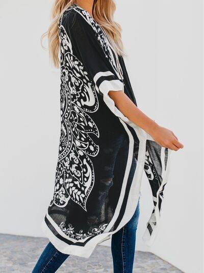 Printed Open Front Cover-Up for a perfect OOTD – dress to impress outfits from Amexza