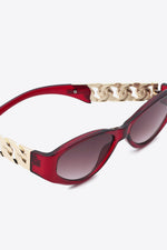 Chain Detail Temple Cat Eye Sunglasses for a perfect OOTD – dress to impress outfits from Amexza