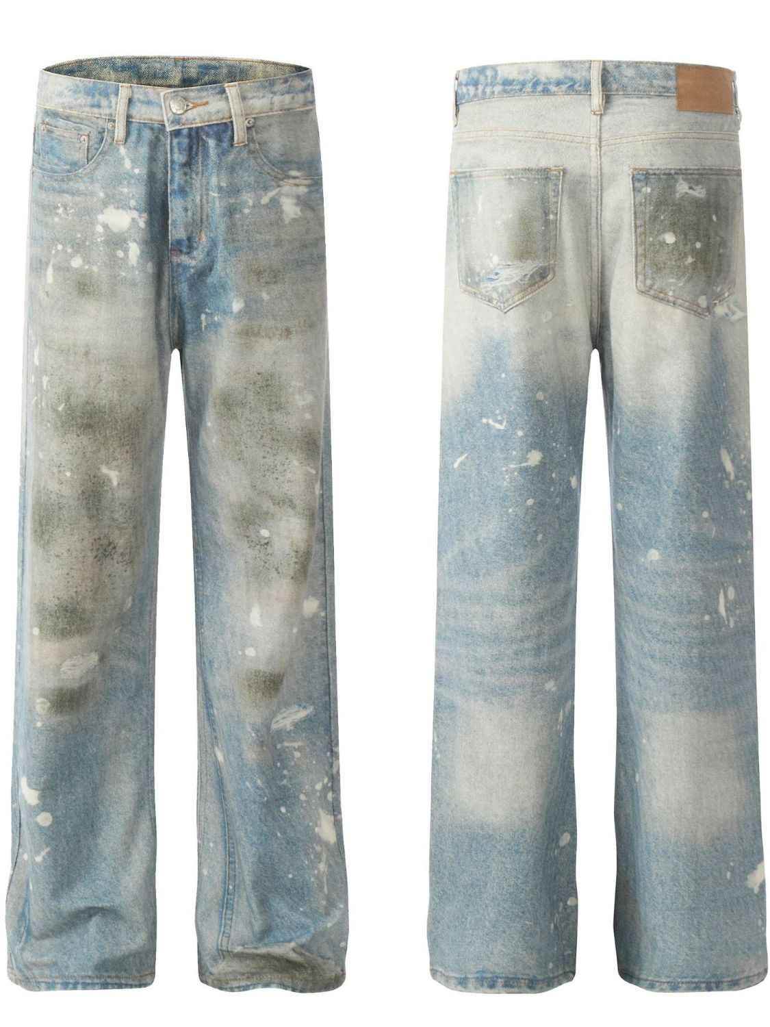 Men's Waste Soil Style Straight Leg Jeans for a perfect OOTD – dress to impress outfits from Amexza