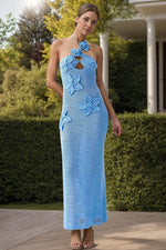 Crochet Flower Halter Neck Knit Dress for a perfect OOTD – dress to impress outfits from Amexza