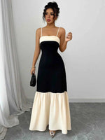 Color Block Maxi Cami Dress