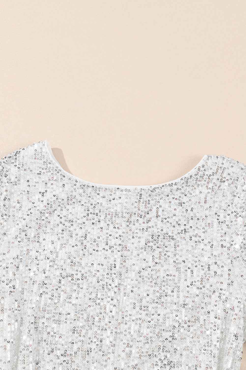 Sequin Tie Front T-Shirt Dress - Amexza