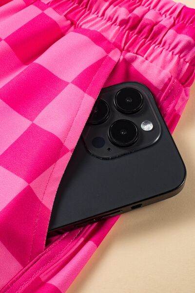 Drawstring Checkered Shorts with Pockets for a perfect OOTD – dress to impress outfits from Amexza