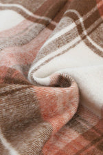 Pocketed Plaid Collared Neck Shacket - Amexza