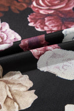 Floral Mock Neck Long Sleeve Mesh Top - Amexza