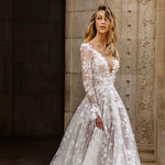 Wedding Dress Sexy Lace Long Sleeve Dress Evening Dress White for a perfect OOTD – dress to impress outfits from Amexza