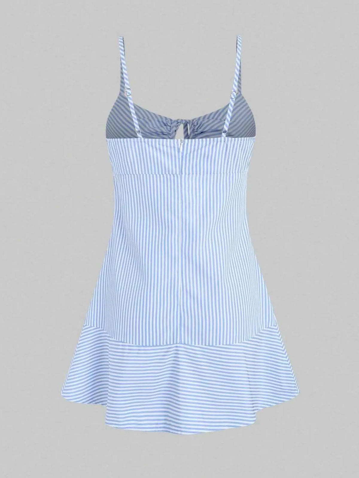 Striped Tie Front Cami Dress