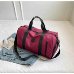 Oxford Cloth Travel Bag Burgundy One Size for a perfect OOTD – dress to impress outfits from Amexza