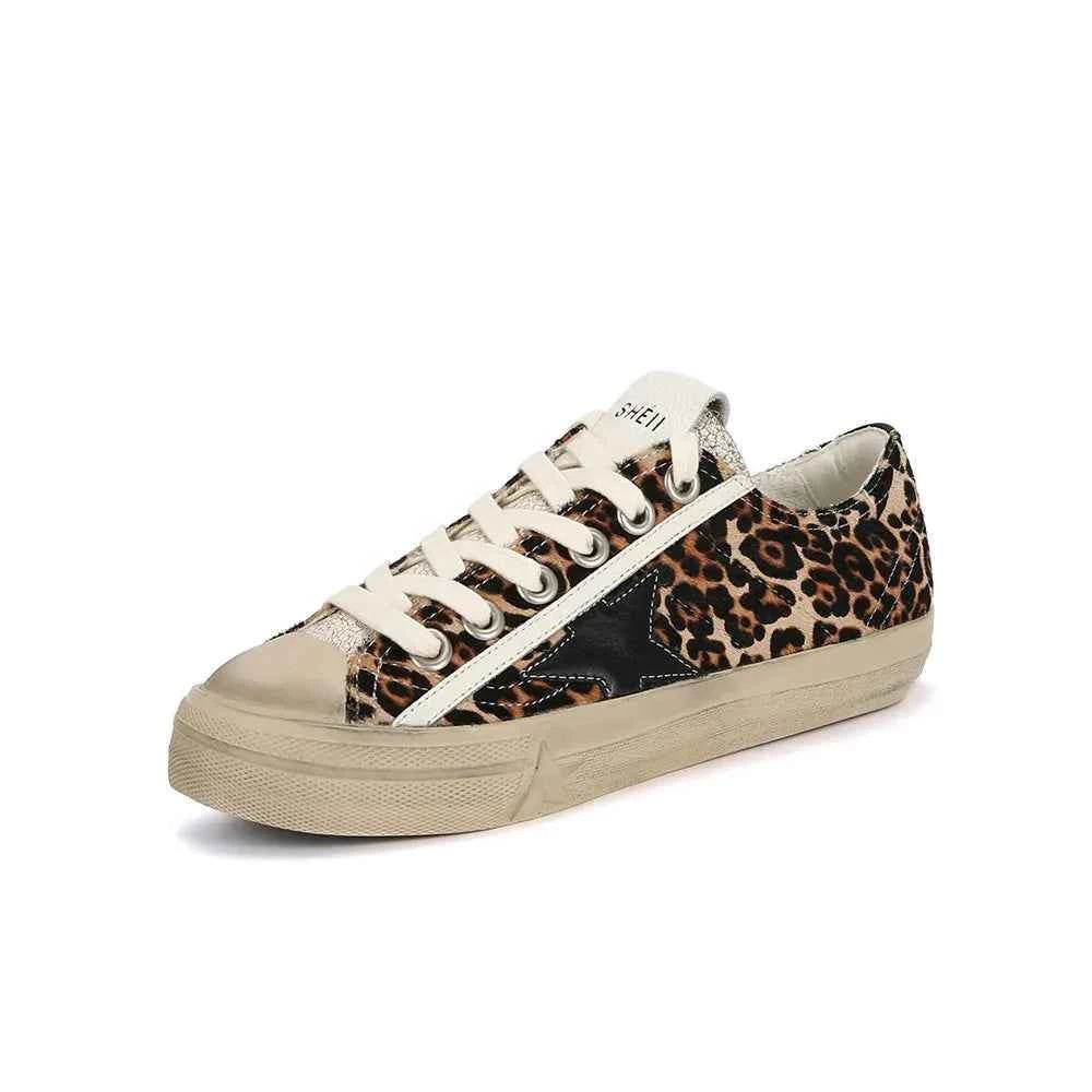 Round Toe Flats Sneakers Leopard for a perfect OOTD – dress to impress outfits from Amexza