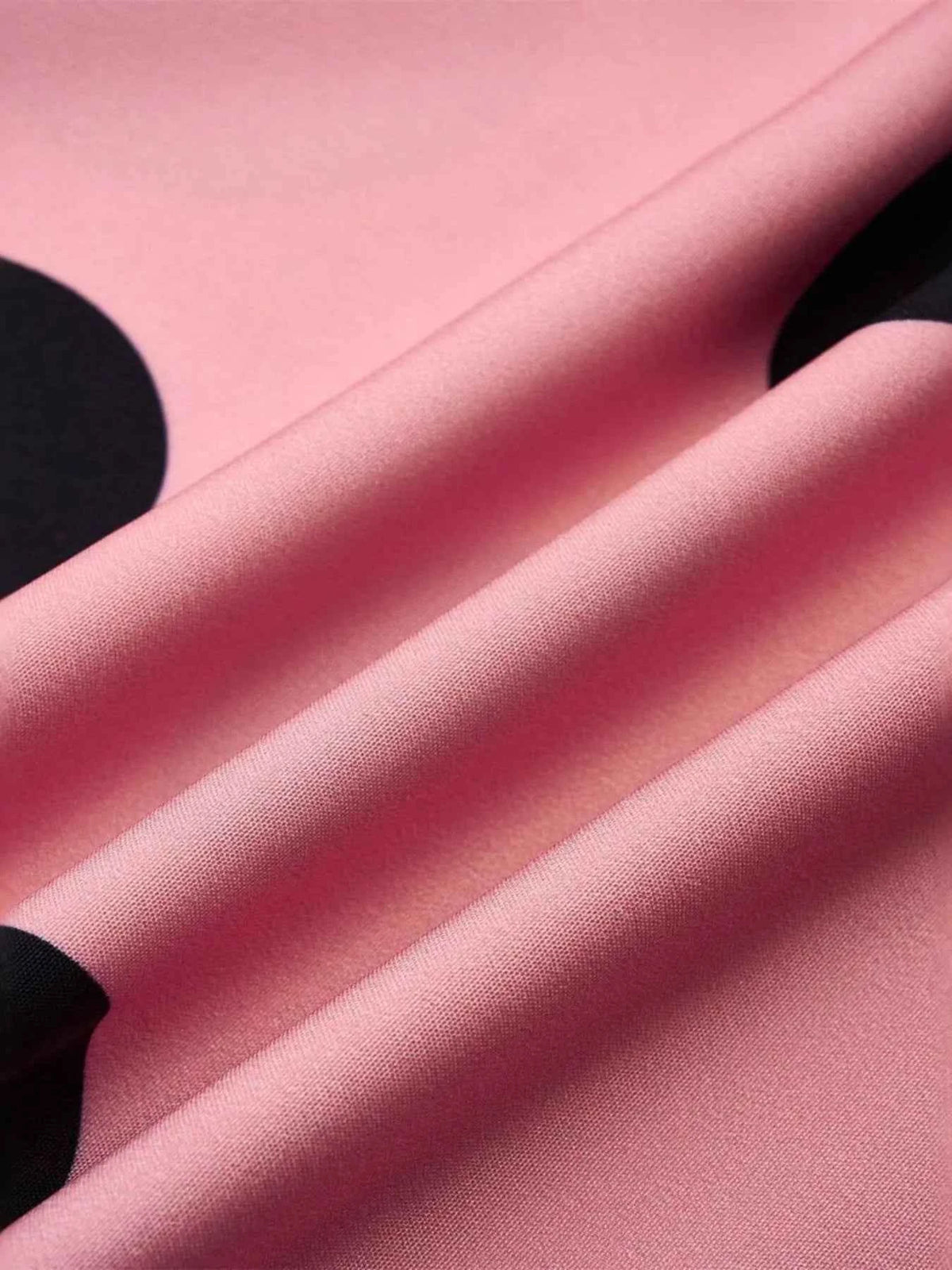 Polka Dot Tie Waist Flounce Sleeve Dress