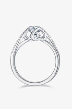 1 Carat Moissanite 925 Sterling Silver Twisted Ring for a perfect OOTD – dress to impress outfits from Amexza