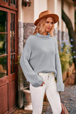 Mock Neck Drop Shoulder Sweater for a perfect OOTD – dress to impress outfits from Amexza