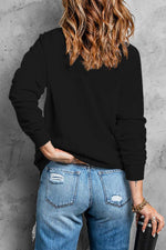 MARDI GRAS Sequin Round Neck Sweatshirt for a perfect OOTD – dress to impress outfits from Amexza