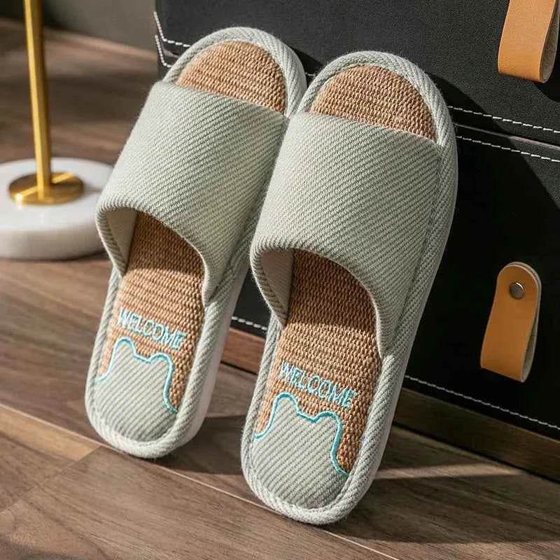 Open Toe Flats Slippers Green for a perfect OOTD – dress to impress outfits from Amexza