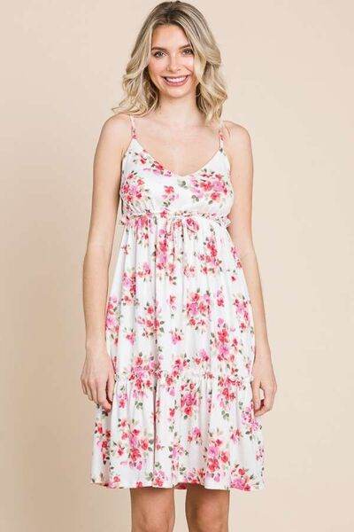Culture Code Full Size Floral Frill Cami Dress Ivory for a perfect OOTD – dress to impress outfits from Amexza