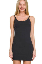 Zenana Ponte Spaghetti Strap Bodycon Mini Dress for a perfect OOTD – dress to impress outfits from Amexza