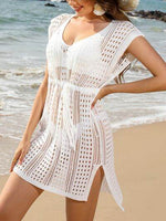 Openwork V-Neck Cap Sleeve Cover-Up for a perfect OOTD – dress to impress outfits from Amexza