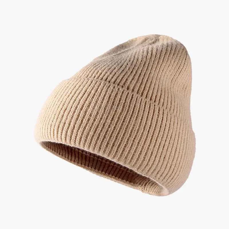 Thermal Solid Knit Hat Tan One Size for a perfect OOTD – dress to impress outfits from Amexza