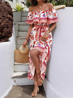 Off-Shoulder Floral Maxi Dress
